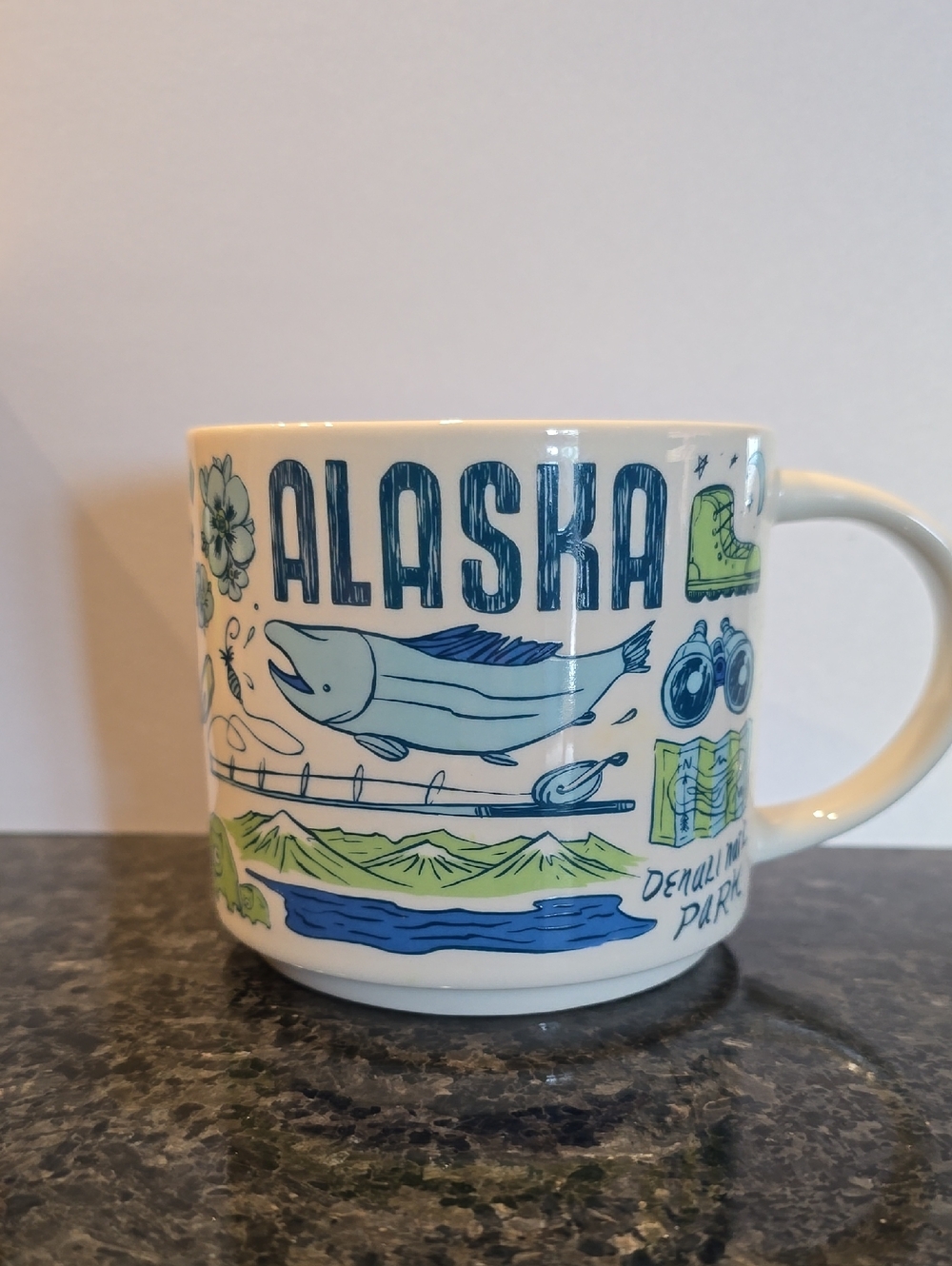 Starbucks Been There Series Alaska Ceramic Coffee Mug - Blue & Green